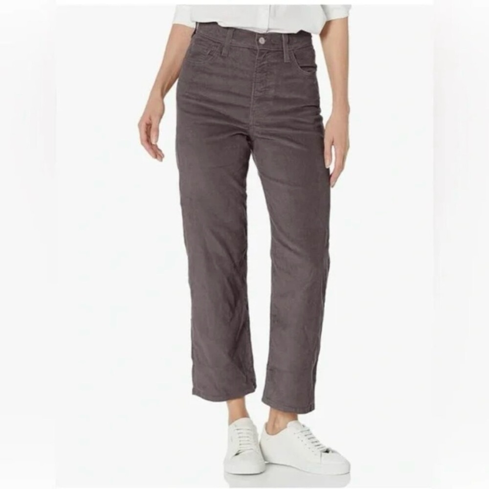 LEVI’S Ribcage Straight High Rise Gray Ankle Corduroy Pants Size 31
